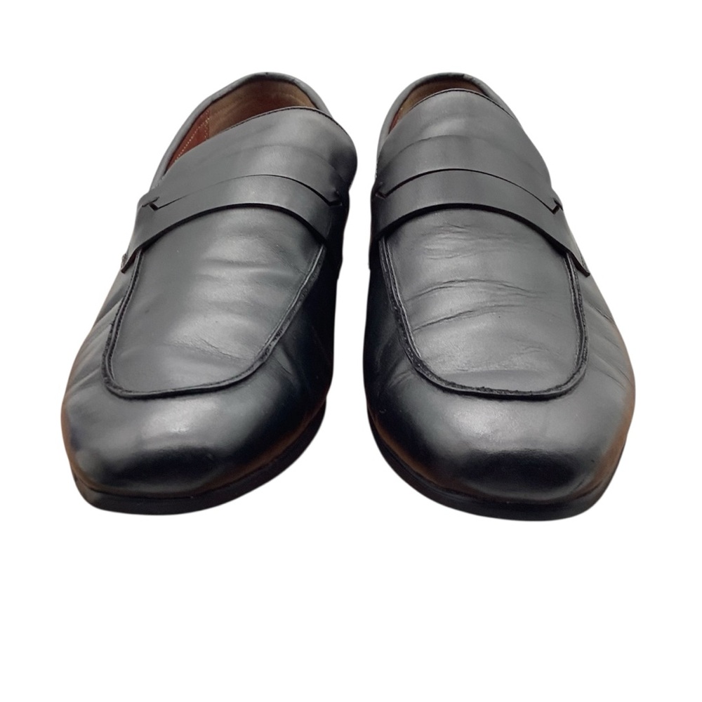 Perry Ellis‎ Black Leather Men's Slip-On Loafers 10.5M